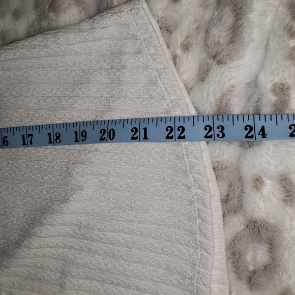 Fred David Long Sleeve White Striped, Partly Sheer, Cuff, Collared Button Down - Picture 8 of 9